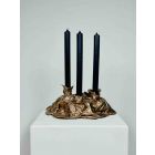Candleholder “CANDELABRO ISOLA” in Bronze