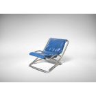 Folding Tubular Chromed Steel Deckchair