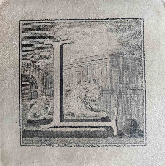 Antiquities of Herculaneum  - Letter of the Alphabet L