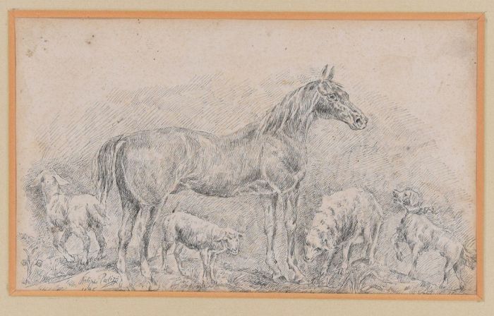 Horse with Herds by Filippo Palizzi - Modern Artworks
