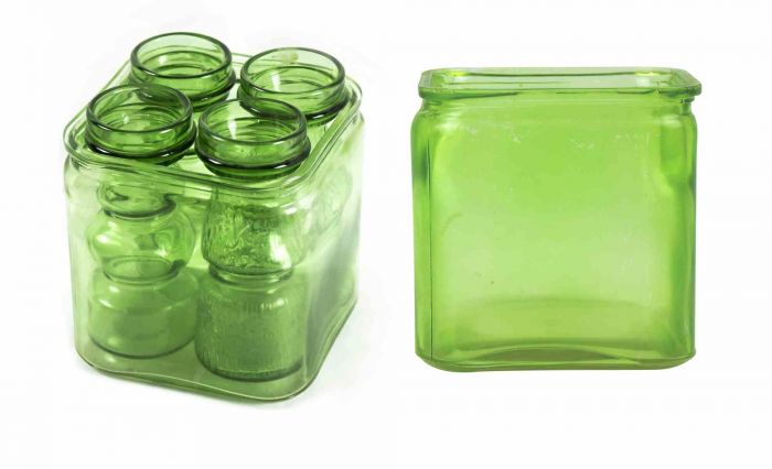 Set of Vintage Green Glasses - SOLD