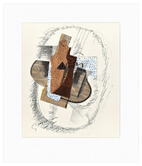 Composition au violon and journal découpé by Georges Braque - Contemporary artwork
