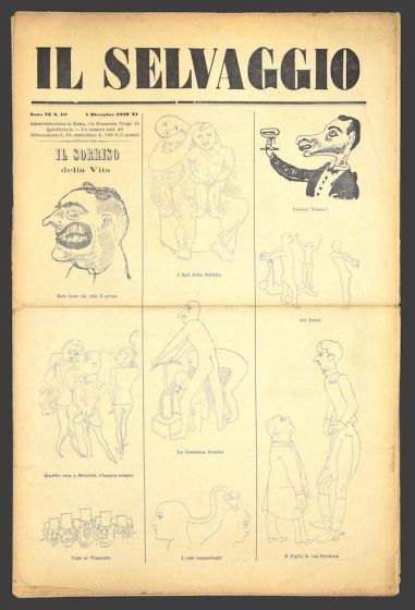 "Il Selvaggio no.10- 1932", Illustrated by Mino Maccari- Art Magazine