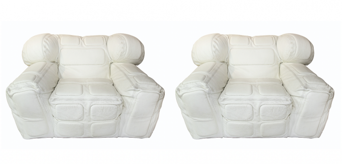 White armachairs by Arik Ben Simhon - Design Furniture