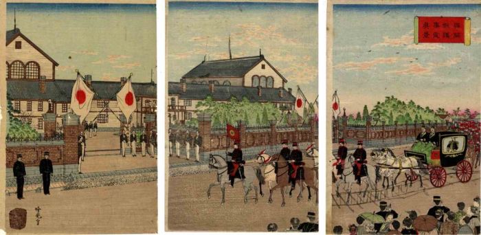 Ginko Adachi - Picture of the Opening of the Temporary Diet Building - Modern Artwork
