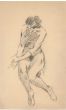 Sitting Sketched Nude 