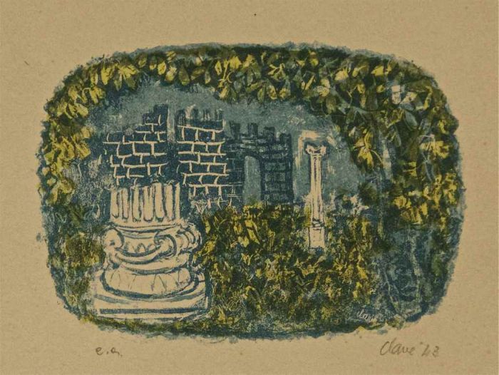 Landscape with Tower and Columns