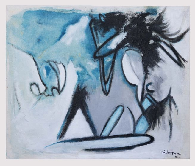 Blue Expressionism by Giorgio Lo Fermo - Contemporary Artwork