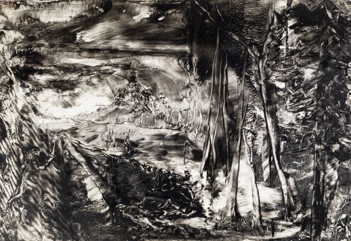 Black And White Landscape by Michel Gigont - Contemporary Artwrok