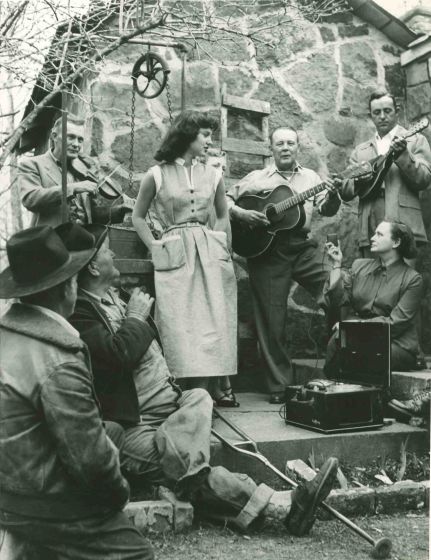 American Folk Music Spans Generations- Vintage Photograph