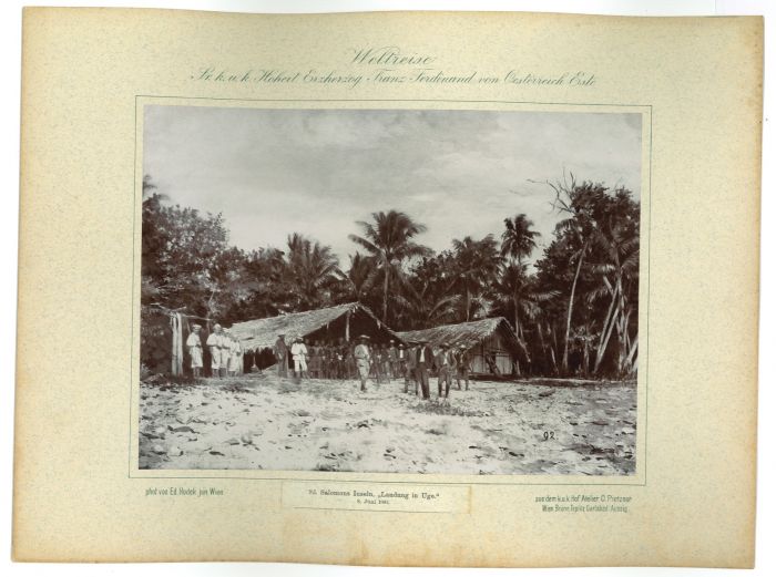 Salomons Inseln - Landung in Uge by prince Franz Ferdinand von Osterreich Este - Artwork