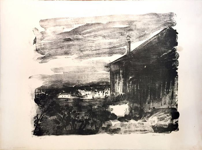 M. de Vlaminck, "Environs de Triel", Lithograph,1923.