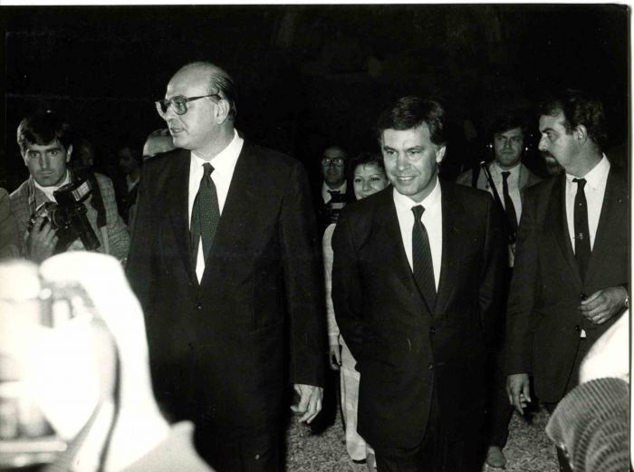 Meeting between Bettino Craxi and Felipe Gonzalez 