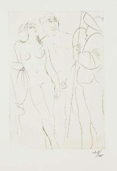 The Scene of Oedipus King  by Giacomo Manzù- Contemporary Artwork