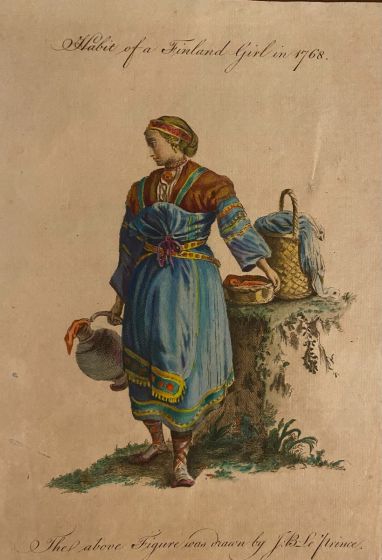 Habit of a Finland Girl in 1768 by Anonymous - Artwork 