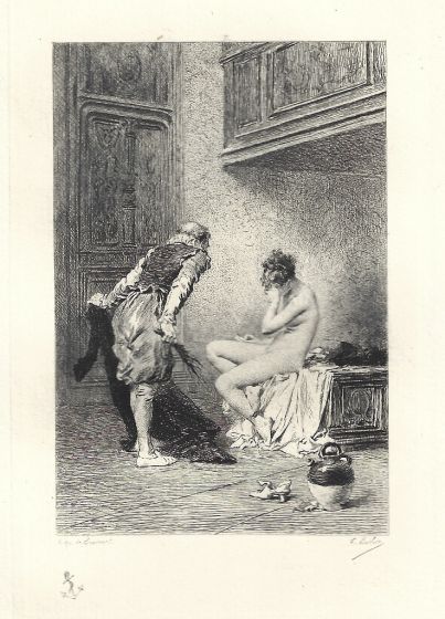La Dame Fouttée – From Les Dames Galantes by É. Boilvin, after Beaumont - Modern Artwork