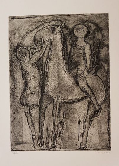 Marino Marini, Giochi dal fondo, Etching and Aquatint, 1971, Modern Art, Artwork
