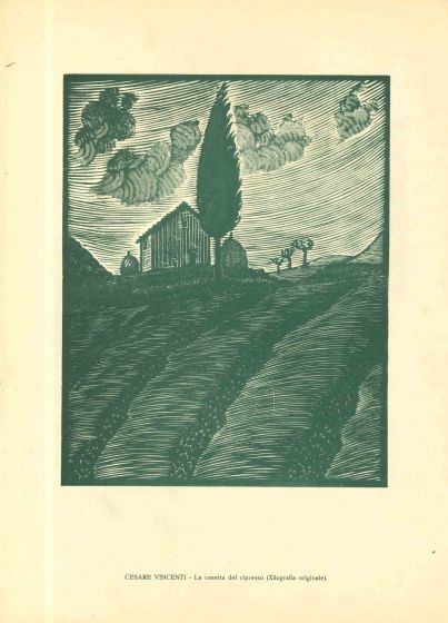 Cesare Vincenti - La Casetta del Cipresso - Modern Artwork
