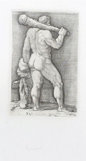 Man with the Club by Anonymous - Old Master's Original Print