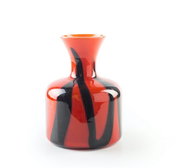 Red and Black Glass Vase - Design and Decorative Objects