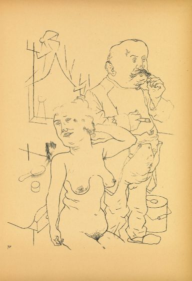 Couple from Ecce Homo by George Grosz - Modern Artwork
