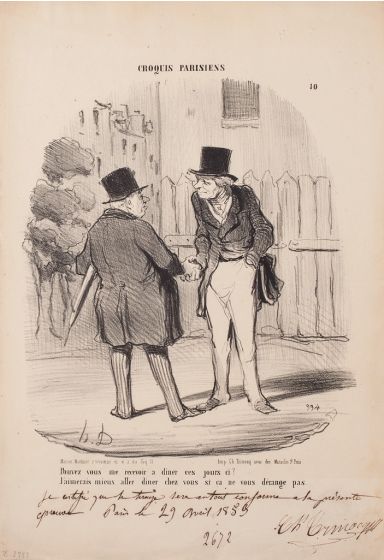 Honoré Daumier - Plate 10 - Croquis Parisiens - Modern Artwork