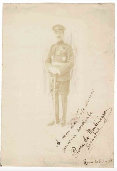 Photographic Portrait and Autograph of Peter of Montenegro - Original Photographs
