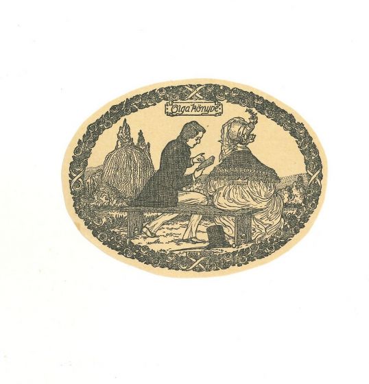 Ex Libris Olga Konipe - Modern Artwork 