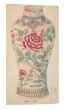 "Porcelain Vase" 1890s  is an original china ink and watercolor drawing on ivory-colorated paper by Anonymous French Artist of XIX Century.