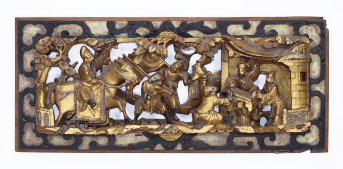 Chinese Wood Relief by Anonymous - Modern Artwork