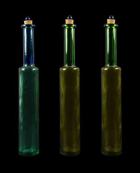 Vintage Colored Glass Bottles