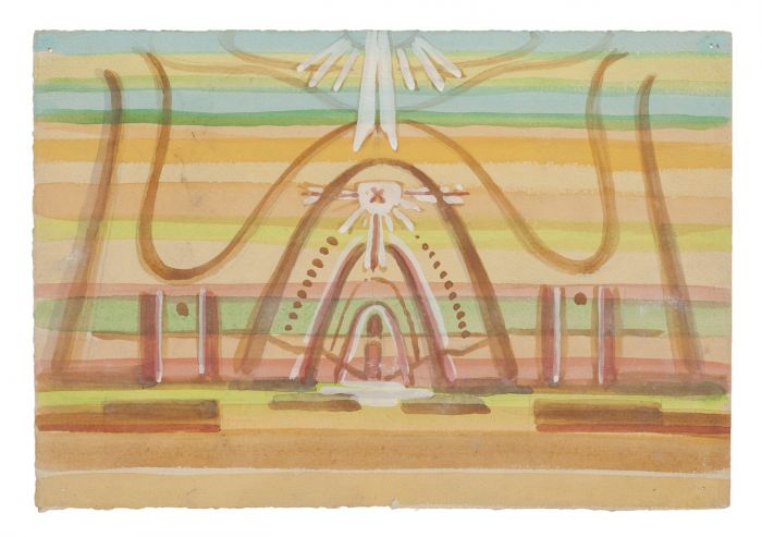 "Surrealist Composition" is an original drawing in mixed media on paper, realized by Jean Delpech (1916-1988). 