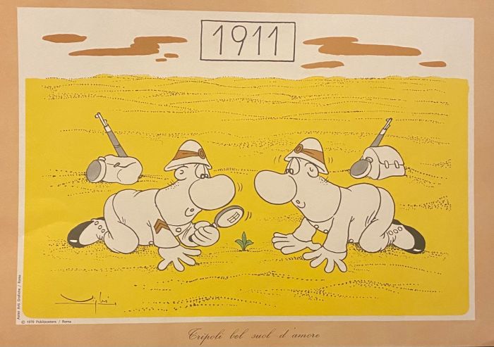 "Tripoli bel suol d'amore" is an original offset realized by Vittorio Vighi.