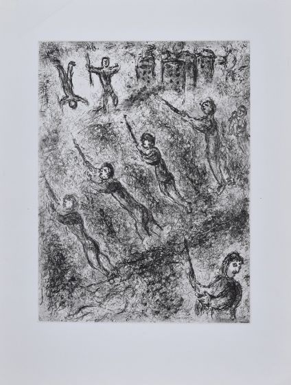 La Tranchée, from Et sur la terre, by Marc Chagall - Modern Artwork