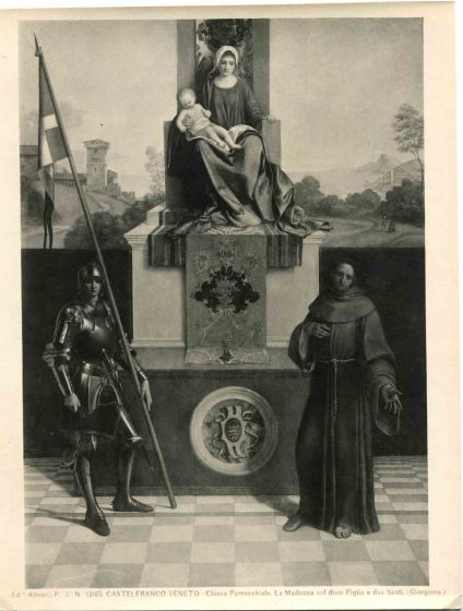 The Madonna with the Divine Son and Two Saints by Giorgione - Vintage Photo