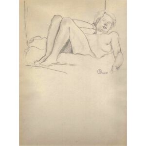 Lying Nude Figure -  Ernest Rouart - Modern Art