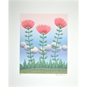 Ivan Rabuzin - Pink Flowers - Contemporary Art