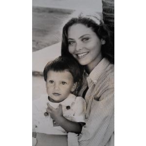 The Italian Actress Ornella Muti with her son