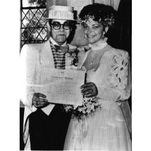 Elton John Certificate of Marriage 1984