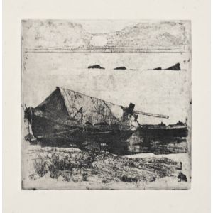 Giovanni Fattori, Etching, Print, Artwork, Modern Art, Italian Print, Boats