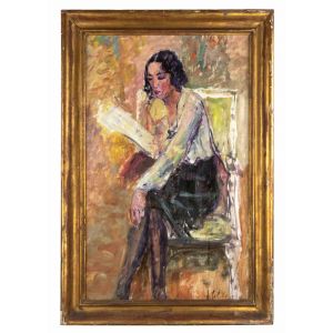 Portrait of Woman While Reading