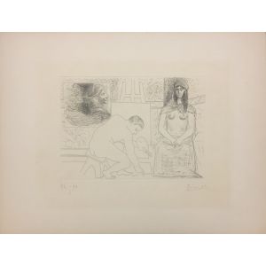 Peintre Ramassant Son Pinceau
