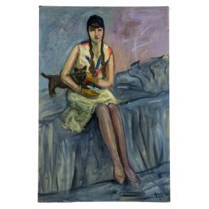Girl with Dog
