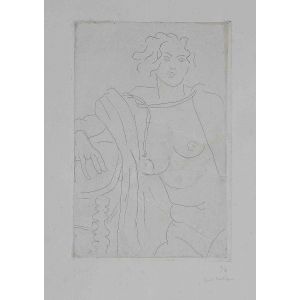 Figure assise, le bras droit appuye sur une table (Seated Figure)