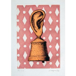 La Lecon de Musique - Son de Cloche by René Magritte - Surrealism