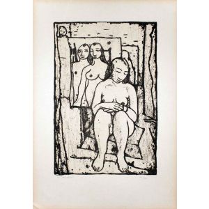 Models In The Studio by Felice Casorati - Modern Artwork