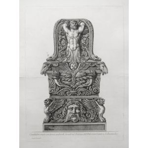 Candelabro ornato con diversi arabeschi. Si vede nel Palazzo dell' Emo Card. Lanti a S. E