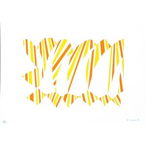 Abstract Yellow and Orange by Francesco Guernieri - Contemporary Artwork