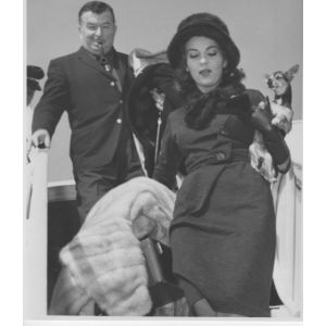 Xavier Cugat and Abbe Lane at the airport