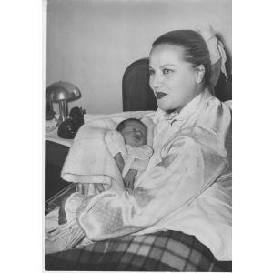 The Italian Actress Franca Marzi with her daughter